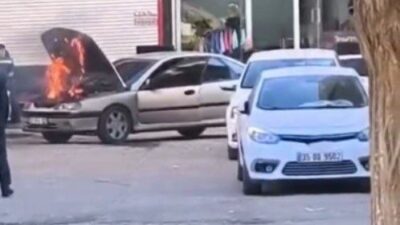 Viranşehir ilçesinde seyir halindeki bir araçta çıkan yangın, büyük bir