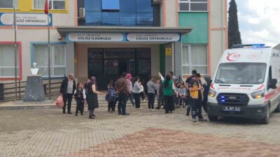 Orhangazi ilçesinde yer alan bir ortaokulda öğle yemeğinin ardından 60