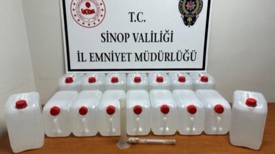 Sinop’ta düzenlenen bir operasyonda sahte veya etil alkol taşıdıkları tespit