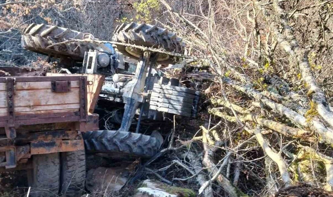 Sinop’un Boyabat ilçesinde meydana gelen traktör kazasında, aralarında birinin durumunun