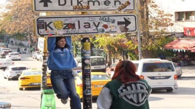 Ankara’da bir süre önce kimliği belirisiz kişiler tarafından sökülen ve