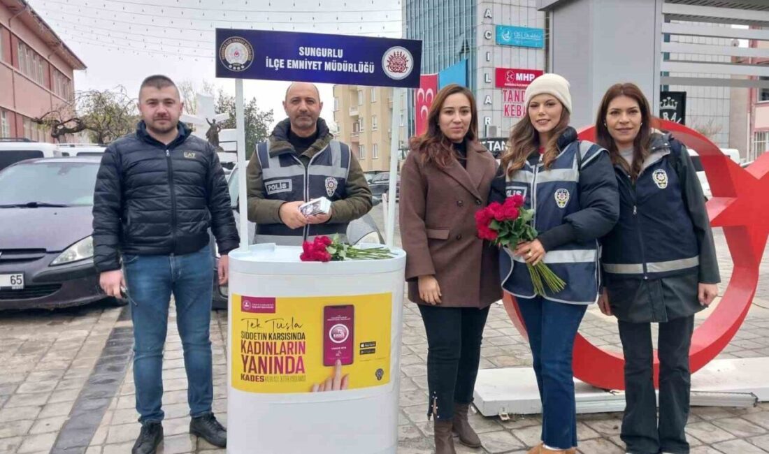 Sungurlu Emniyet Müdürlüğü ekipleri, 25 Kasım Kadına Yönelik Şiddetle Uluslararası