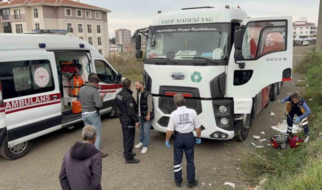 Samsun ilinde bir tanker sürücüsü, park halindeki aracının içinde tabanca