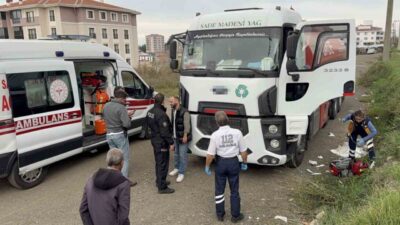 Samsun ilinde bir tanker sürücüsü, park halindeki aracının içinde tabanca