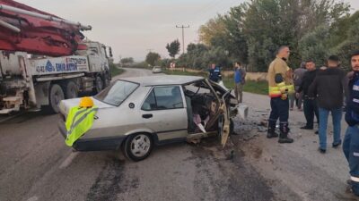 Hatay’ın Erzin ilçesinde Yukarıburnaz mevkiinde meydana gelen trafik kazasında, TOFAŞ