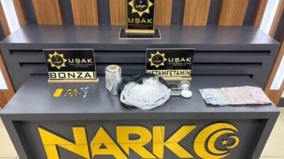 Uşak ilinde, Narkotik Suçlarla Mücadele Şube Müdürlüğü ekipleri tarafından gerçekleştirilen