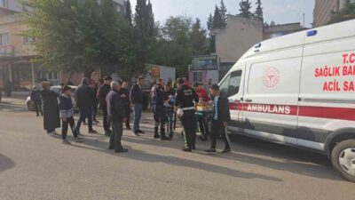 Gaziantep’in İslahiye ilçesinde, bir minibüsün yayaya yol vermek için durduğu