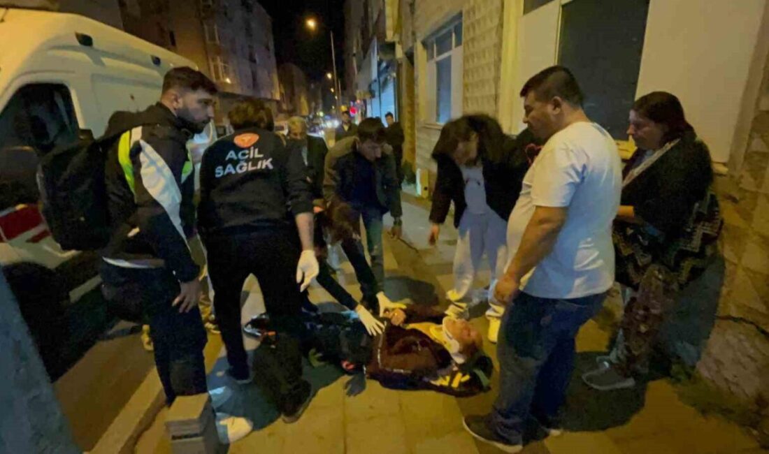 Tekirdağ’ın Çorlu ilçesinde alkollü bir vatandaşın gece yarısı yolda yürürken