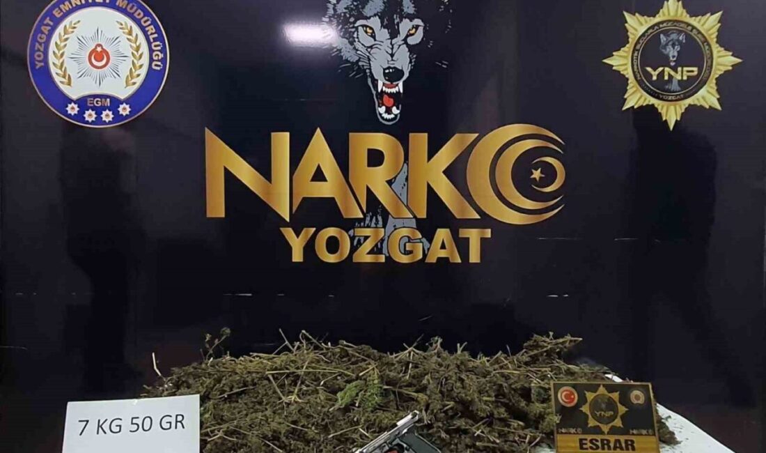 Yozgat İl Emniyet Müdürlüğü Narkotik Suçlarla Mücadele Şube Müdürlüğü ekipleri