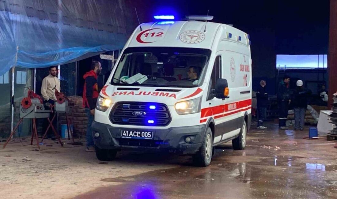 Kocaeli’nin İzmit ilçesinde bir işçi, çalışma sırasında dengesini kaybederek 3