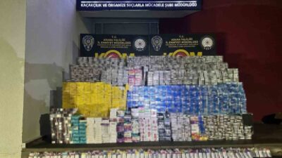 Adana’da Emniyet Müdürlüğü Kaçakçılık ve Organize Suçlarla Mücadele Şubesi ekipleri,
