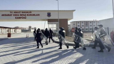 Aksaray’da bulunan Ceza ve İnfaz Kurumu’nda beklenmedik bir durum tatbikatı