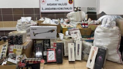 Aksaray’da jandarma ekipleri tarafından durdurulan bir kamyon içerisinde çok sayıda