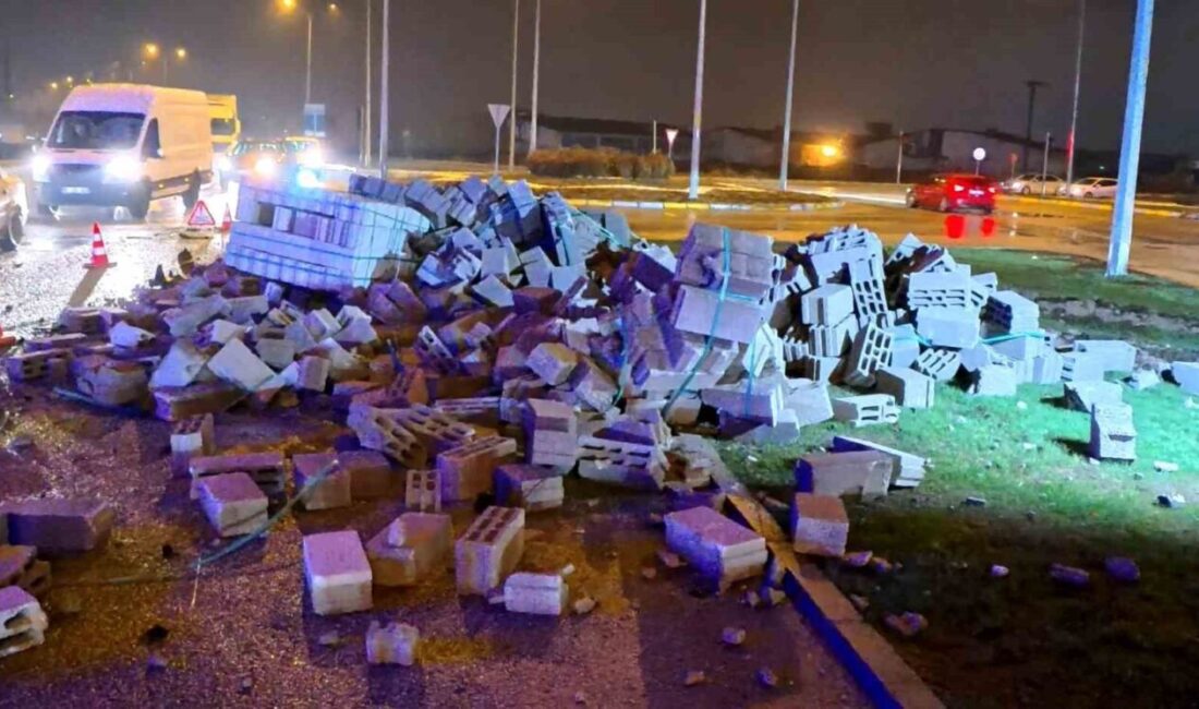 Aksaray ilinde meydana gelen trafik kazasında bims yüklü bir tır