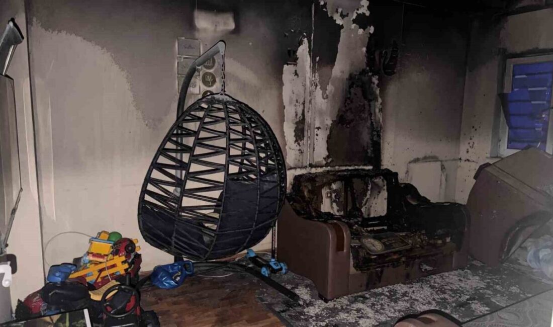Alaplı ilçesindeki TOKİ konutlarında bir dairede meydana gelen yangın sonucunda