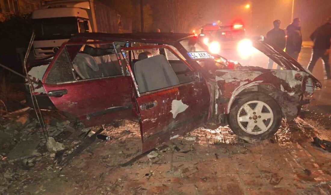Sakarya ilinin Akyazı ilçesinde meydana gelen trafik kazasında alkollü bir
