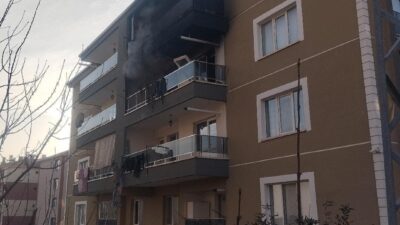 Çubuk ilçesinde bulunan bir apartman dairesinde meydana gelen yangın büyük