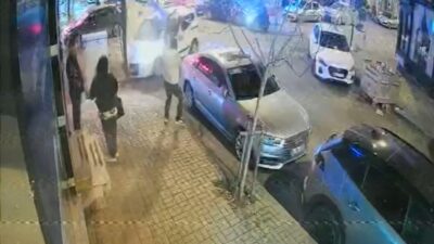 Çorlu ilçesinde meydana gelen korkunç kaza anı, güvenlik kamerasına yansıdı.