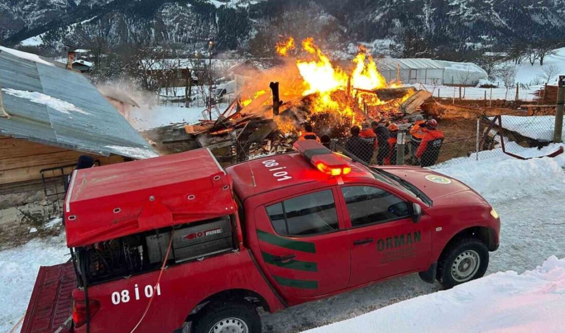 Artvin’in Ardanuç ilçesine bağlı Tosunlu köyünde bugün sabah saatlerinde bir