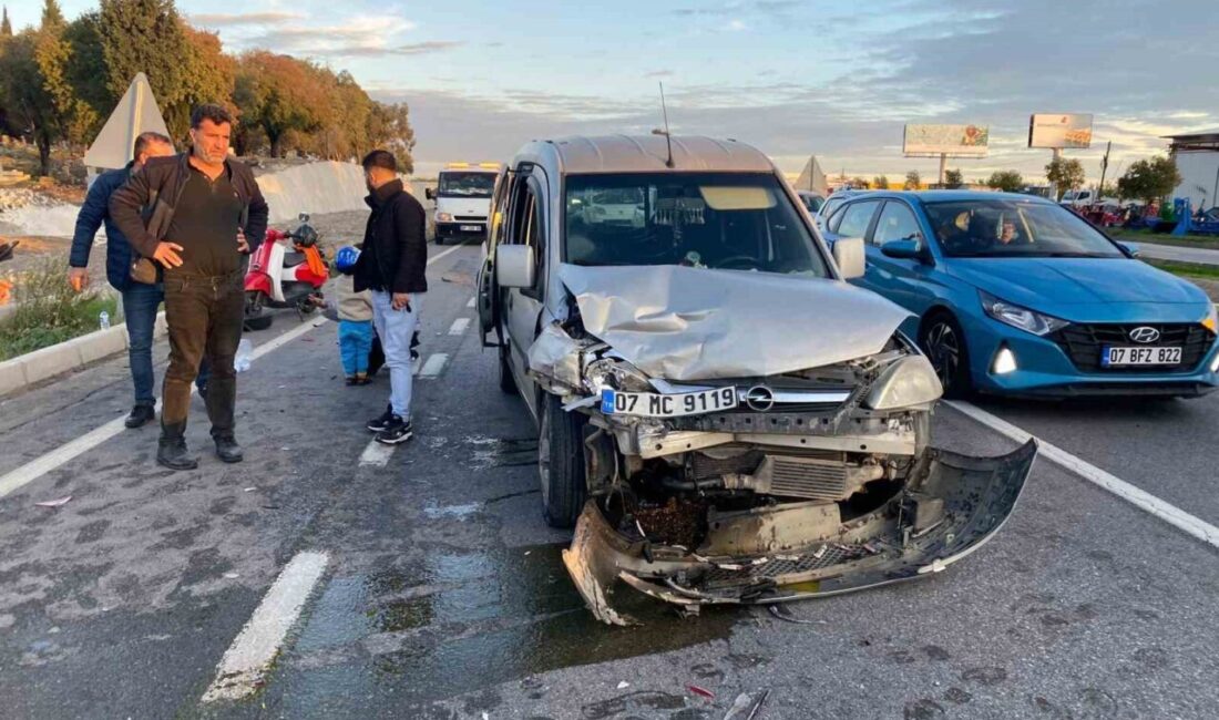 Antalya’nın Serik ilçesinde, D 400 Karayolu Yukarıkocayatak kavşağında meydana gelen