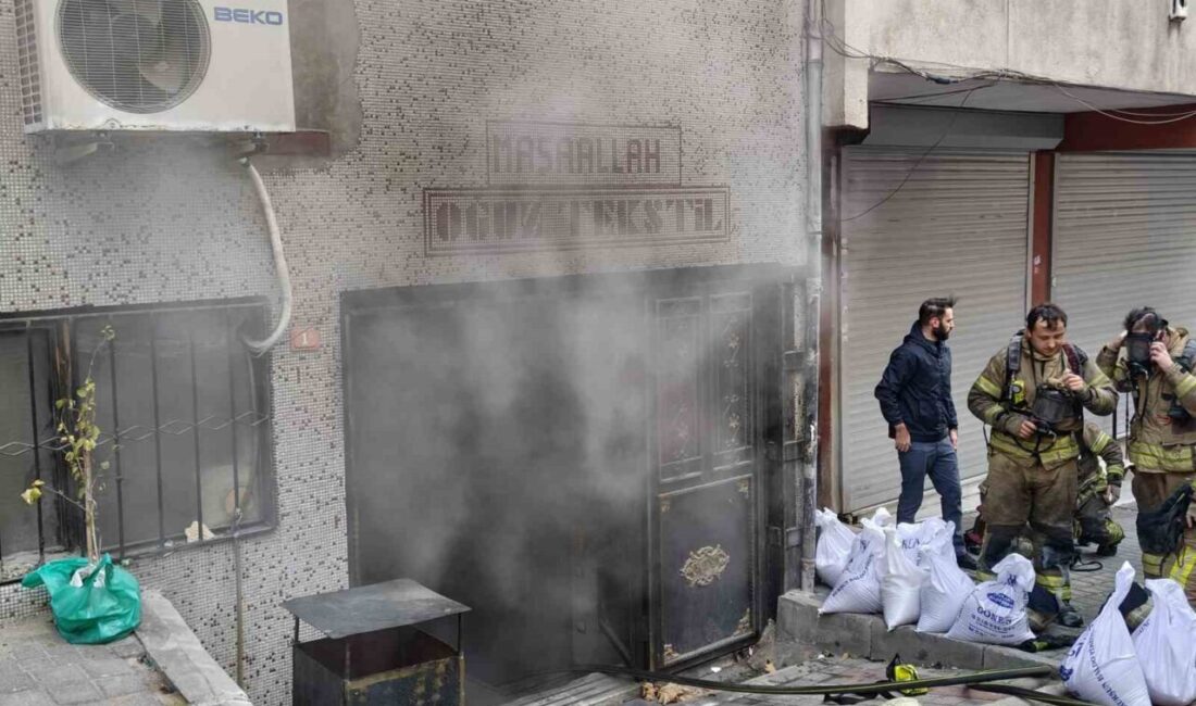İstanbul’un Bağcılar ilçesinde, bir binanın bodrum katındaki tekstil atölyesinde yangın