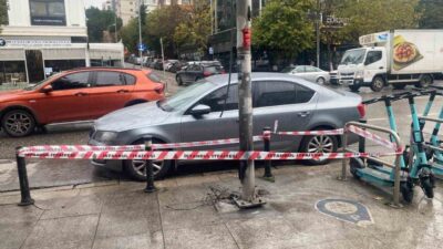 İstanbul’un Kadıköy ilçesinde, Bağdat Caddesi üzerindeki bir aydınlatma direğinde çıkan