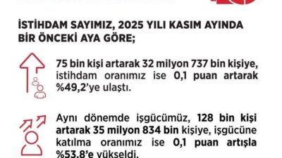 Çalışma ve Sosyal Güvenlik Bakanı Vedat Işıkhan, Kasım ayı işsizlik