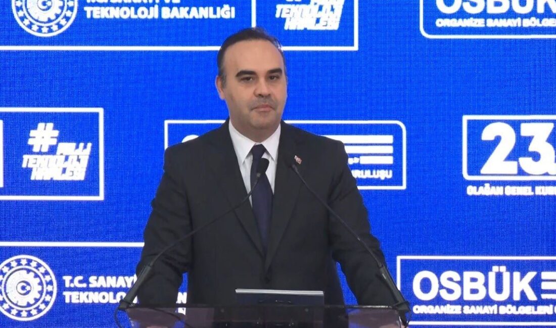 Sanayi ve Teknoloji Bakanı Mehmet Fatih Kacır, yaptığı açıklamada Anadolu’da
