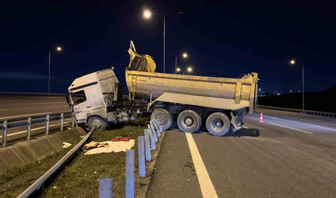 Başakşehir’de Kuzey Marmara Otoyolu’nda meydana gelen bir kazada, bir hafriyat