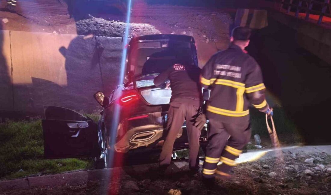 Batman’da meydana gelen bir trafik kazasında, bir otomobil kontrolünü kaybederek