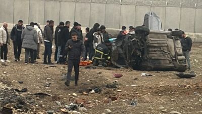 Batman’da meydana gelen trafik kazasında bir otomobilin takla atması sonucu
