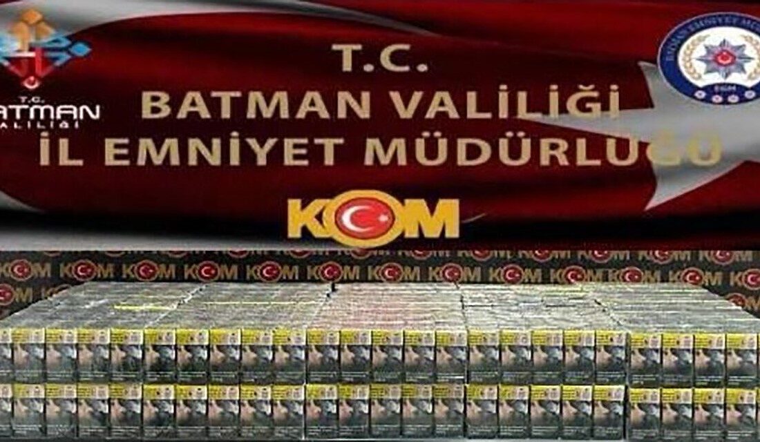 Batman ilinde, Kaçakçılık ve Organize Suçlarla Mücadele Şube Müdürlüğü ekipleri