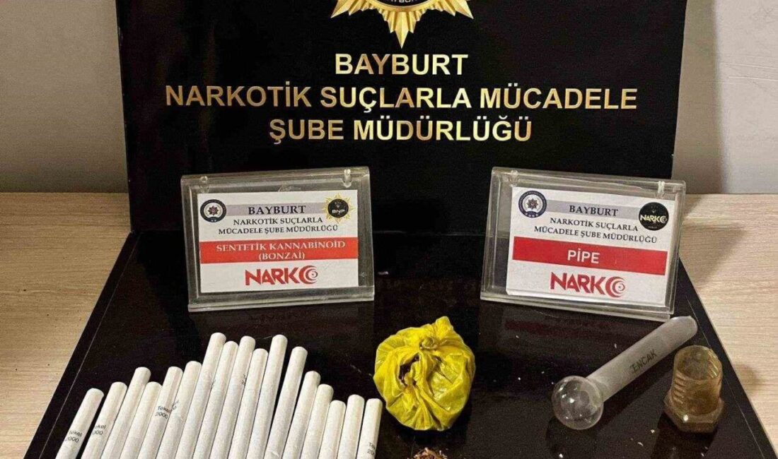 Bayburt’ta narkotik suçlarla mücadele kapsamında gerçekleştirilen operasyonlarda bonzai ve uyuşturucu