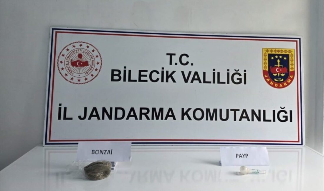 Bozüyük ilçesinde, jandarma ekipleri tarafından durdurulan bir araçta yapılan aramada