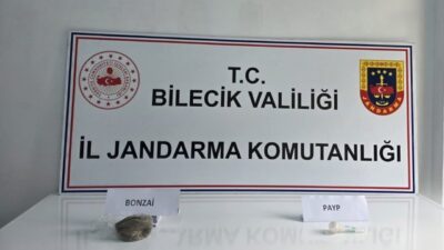 Bozüyük ilçesinde, jandarma ekipleri tarafından durdurulan bir araçta yapılan aramada