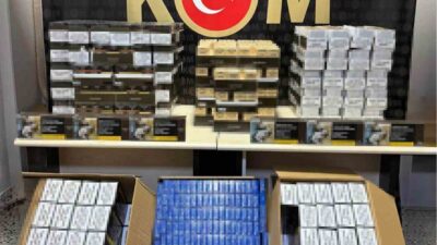 Bilecik’te polis tarafından düzenlenen operasyonlarda bandrolsüz makaron ve tütünler ele