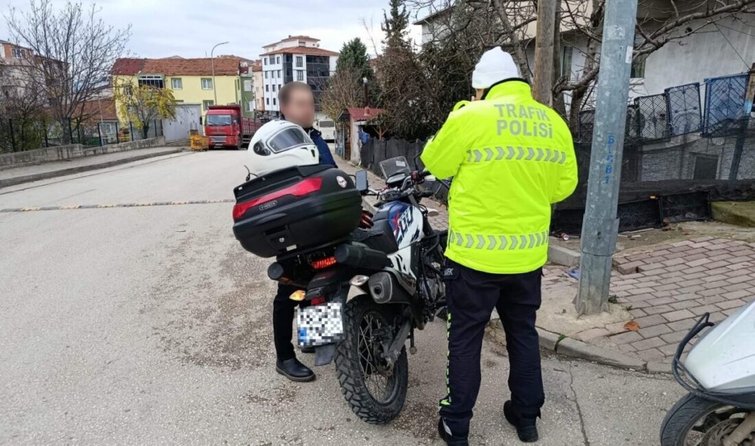 Bilecik şehir merkezinde motosiklet ve ATV sürücülerine yönelik sıkı denetimler