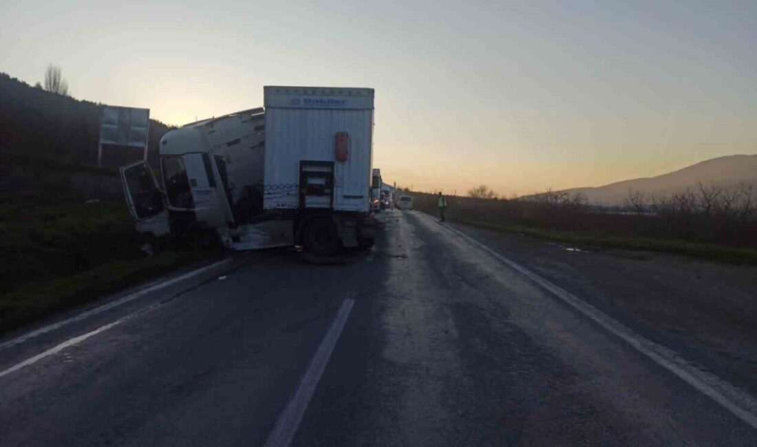 Bilecik’in Osmaneli ilçesinde meydana gelen trafik kazasında tır sürücüsü hafif