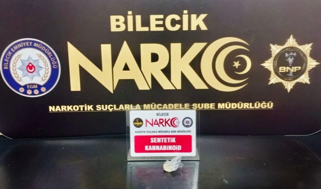 Bilecik’te gerçekleştirilen bir uyuşturucu operasyonunda bir kişi gözaltına alındı. Bilecik