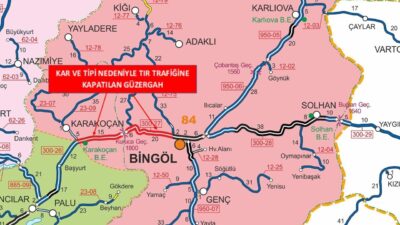 Bingöl ilinde etkili olan şiddetli kar yağışı ve tipi sebebiyle