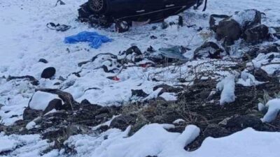 Bingöl’ün Solhan ilçesinde meydana gelen bir trafik kazasında, bir aracın