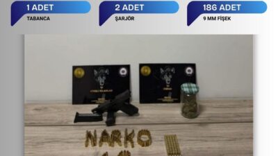 Bingöl’de polis ekipleri tarafından gerçekleştirilen operasyonda bir tabanca bulundu. Bingöl