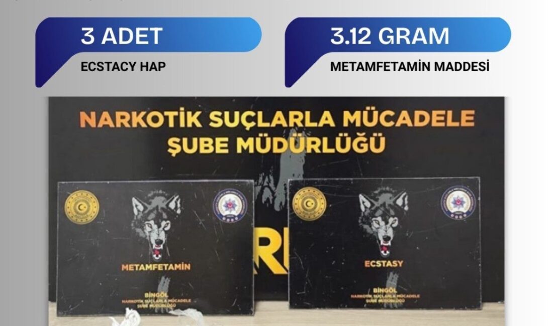 Bingöl ilinde polis ekipleri tarafından gerçekleştirilen uyuşturucu operasyonunda 1 şüpheli