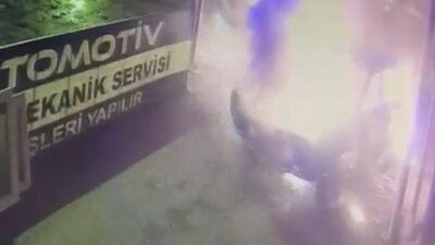 Kocasinan ilçesindeki oto sanayi sitesinde bir dükkana kazalı olarak bırakılan