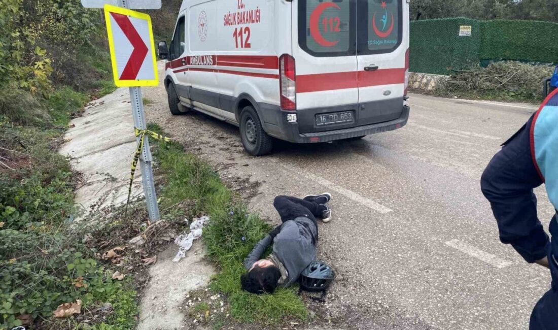 Mudanya ilçesinde yaşanan trafik kazasında bir bisiklet sürücüsü ciddi şekilde