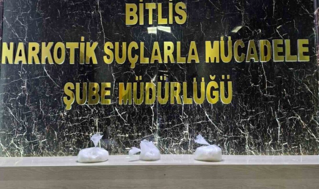 Bitlis’in Tatvan ilçesinde polis ekipleri tarafından durdurulan bir araçta yapılan