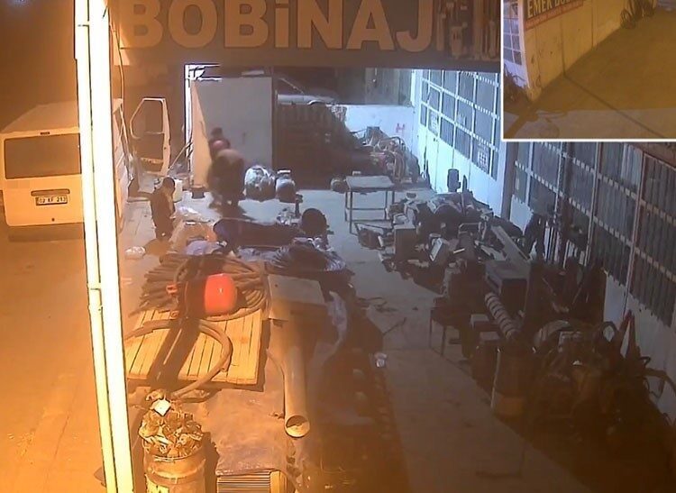 Kahramanmaraş’ta bir sanayi sitesindeki bobinaj dükkanında gerçekleşen hırsızlık olayında, iş