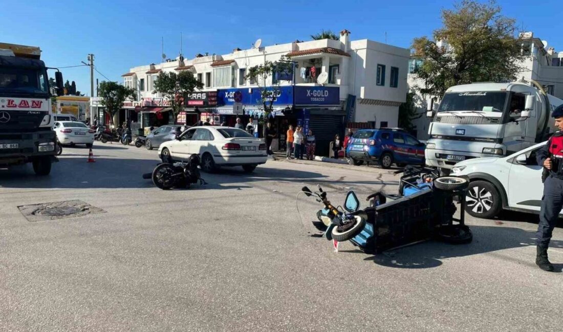 Muğla’nın Bodrum ilçesinde meydana gelen trafik kazasında, bir motosiklet ile