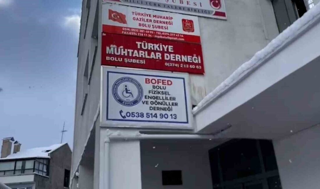 Bolu’da, Fiziksel Engelliler ve Gönüllüler Derneği (BOFED) binasına girişte başarısız