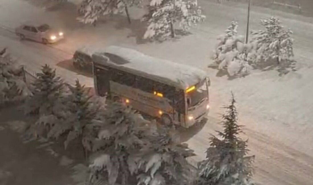 Bolu şehir merkezinde etkisini artıran yoğun kar yağışı nedeniyle yaşam